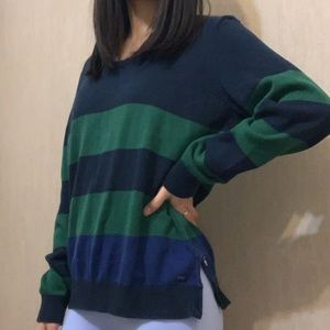 Tommy Hilfiger 100% Pima Cotton Striped Sweater